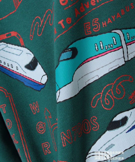 【BEAMS Mini】 小小鐵道迷 JR 新幹線印花圓領衛衣