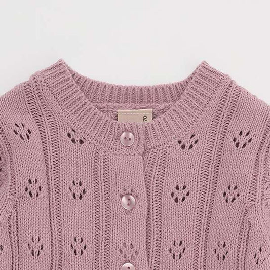 【petit main】下擺荷葉邊針織開襟衫 🌼