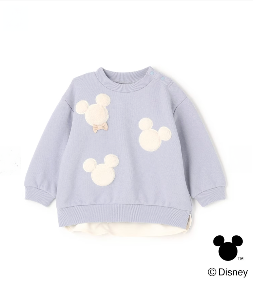 【petit main】【Disney】米奇與米妮貼布造型童裝上衣