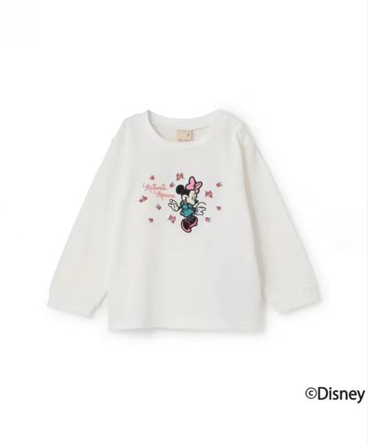 【petit main】【Disney】角色圖案長袖T恤