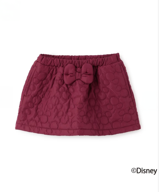 【petit main】【Disney】米奇壓紋鋪棉蝴蝶結裙 🎀