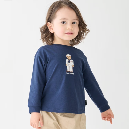🧸【Teddy Bear】刺繡圖案 長袖T恤