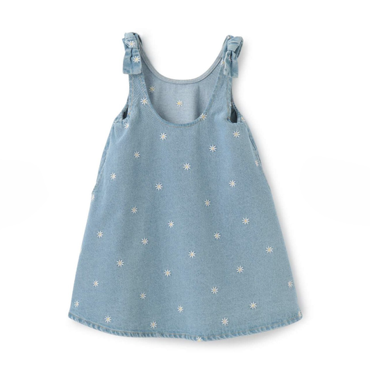 【Lycee mine】滿版刺繡圖案荷葉擺喇叭連身洋裝 🌸🧵👗