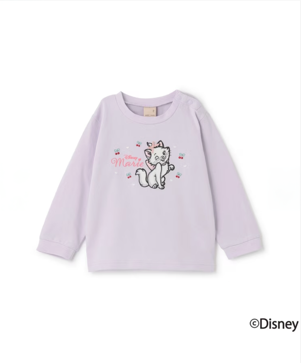 【petit main】【Disney】角色圖案長袖T恤