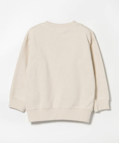 【BEAMS Mini】 微笑圖案刺繡圓領衫
