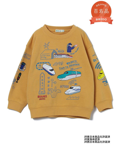 【BEAMS Mini】 小小鐵道迷 JR 新幹線印花圓領衛衣