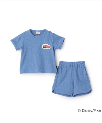【petit main】【Disney】CARS角色繡章短袖套裝 👕👖