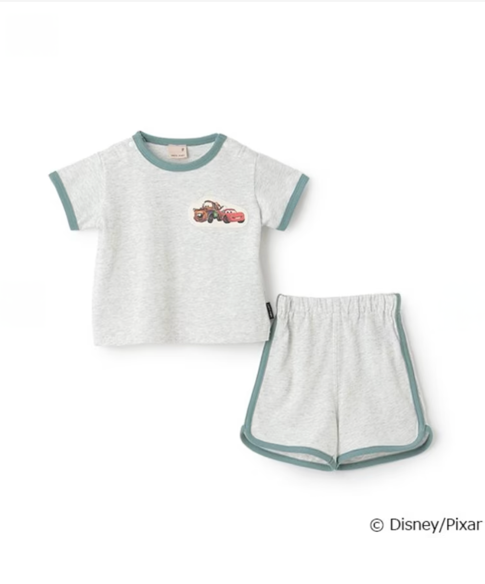 【petit main】【Disney】CARS角色繡章短袖套裝 👕👖