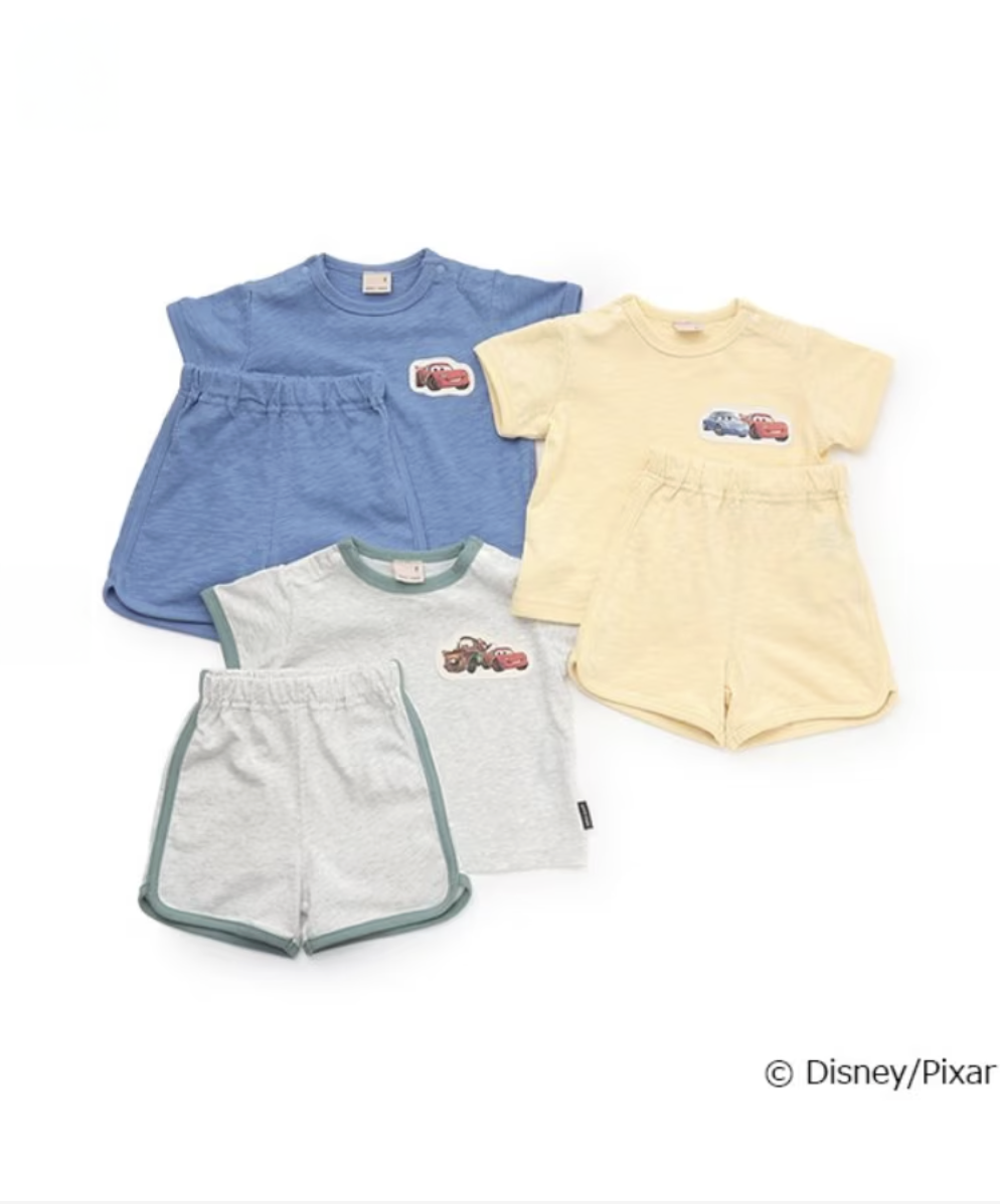 【petit main】【Disney】CARS角色繡章短袖套裝 👕👖