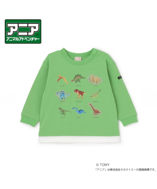 【petit main】【TOMICA・ANIA】聯名圖案長袖T恤 👕🚗🦖
