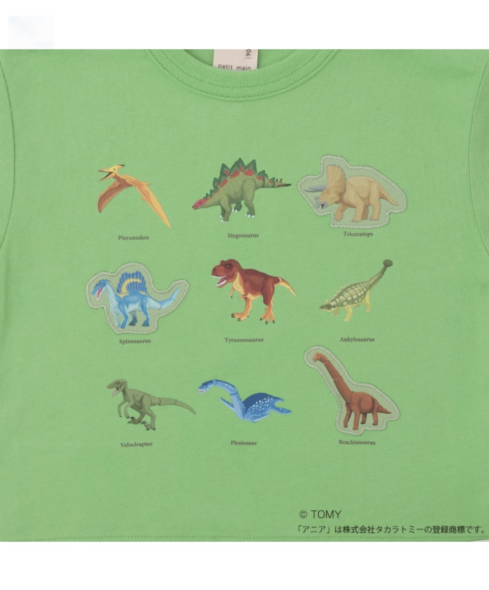 【petit main】【TOMICA・ANIA】聯名圖案長袖T恤 👕🚗🦖