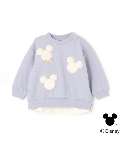 【petit main】【Disney】米奇與米妮貼布造型童裝上衣