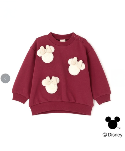【petit main】【Disney】米奇與米妮貼布造型童裝上衣