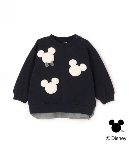 【petit main】【Disney】米奇與米妮貼布造型童裝上衣