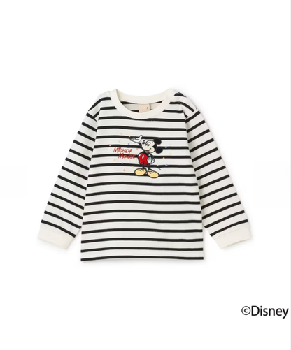 【petit main】【Disney】角色圖案長袖T恤