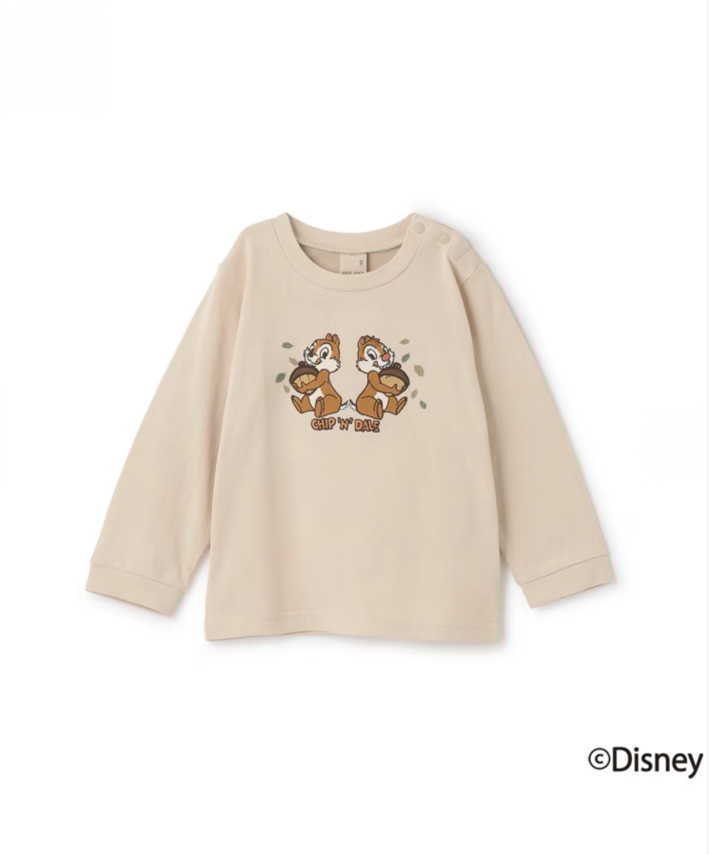 【petit main】【Disney】角色圖案長袖T恤