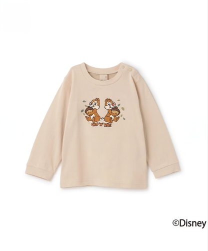 【petit main】【Disney】角色圖案長袖T恤