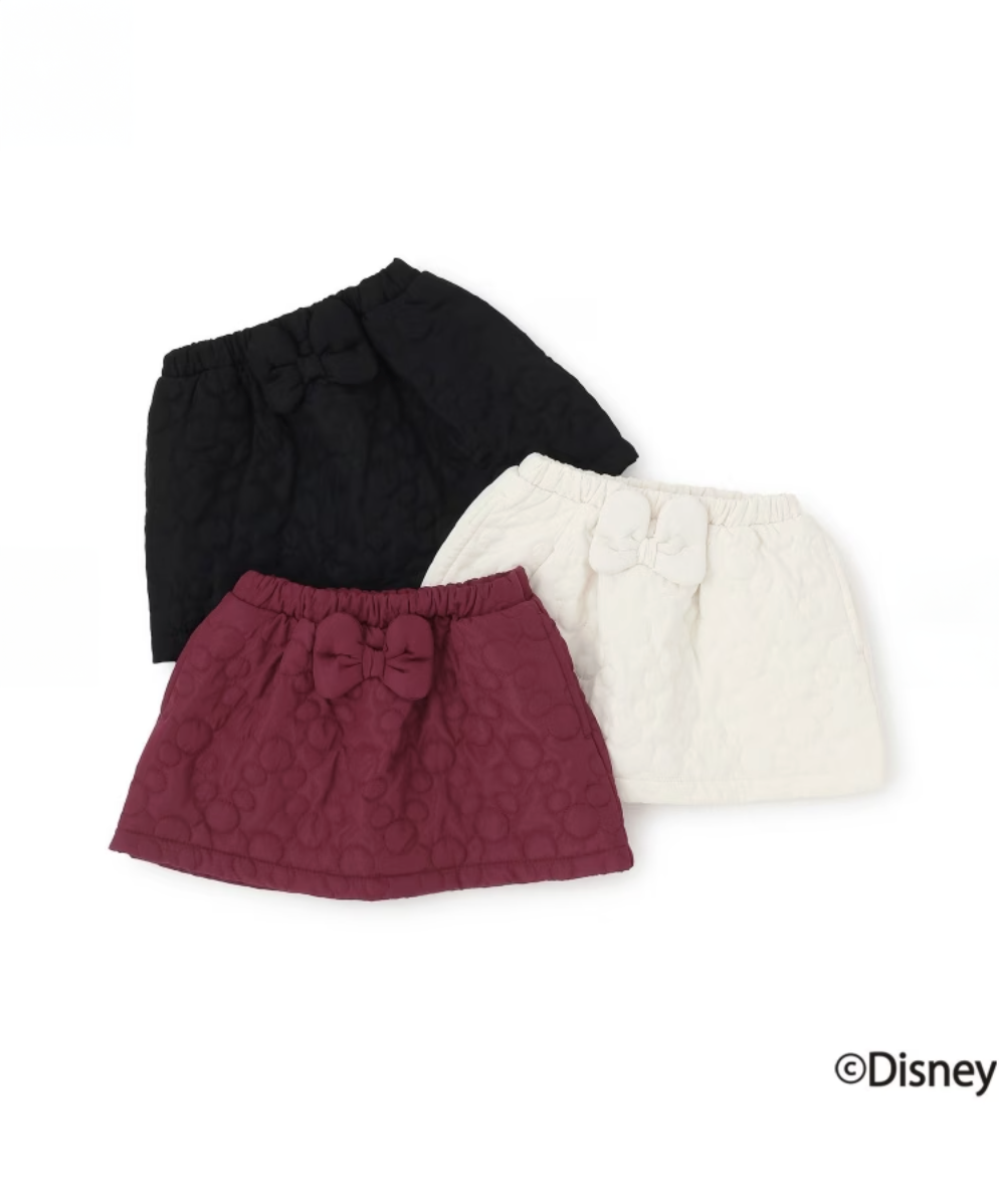 【petit main】【Disney】米奇壓紋鋪棉蝴蝶結裙 🎀