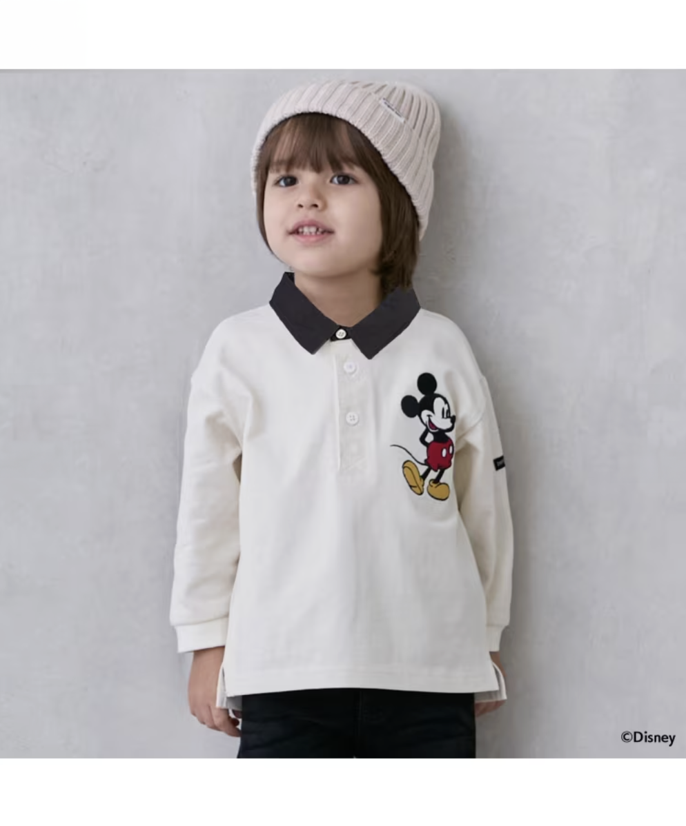【petit main】【Disney】米奇徽章風格T恤 👕