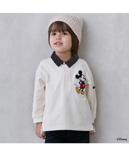 【petit main】【Disney】米奇徽章風格T恤 👕