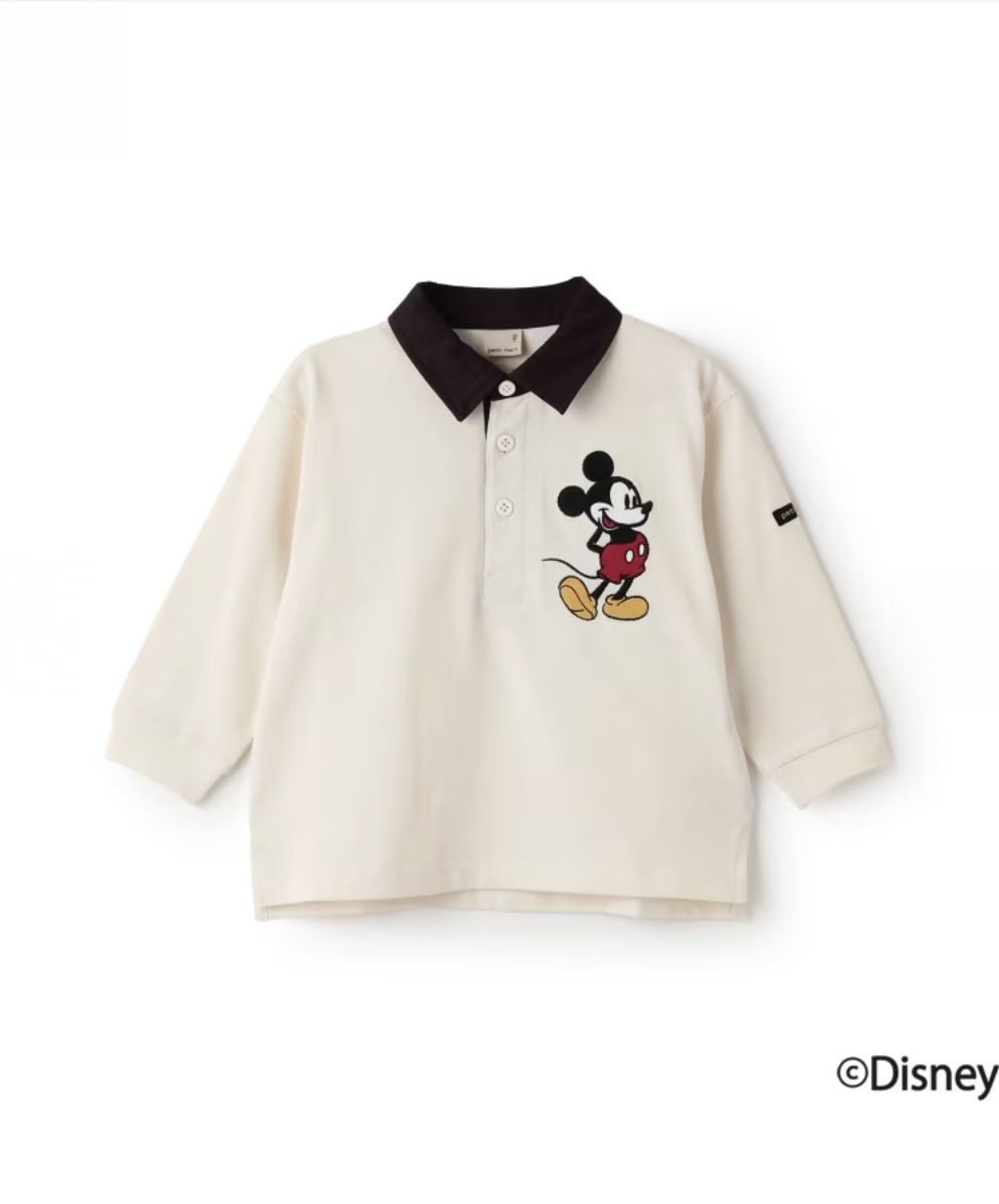 【petit main】【Disney】米奇徽章風格T恤 👕