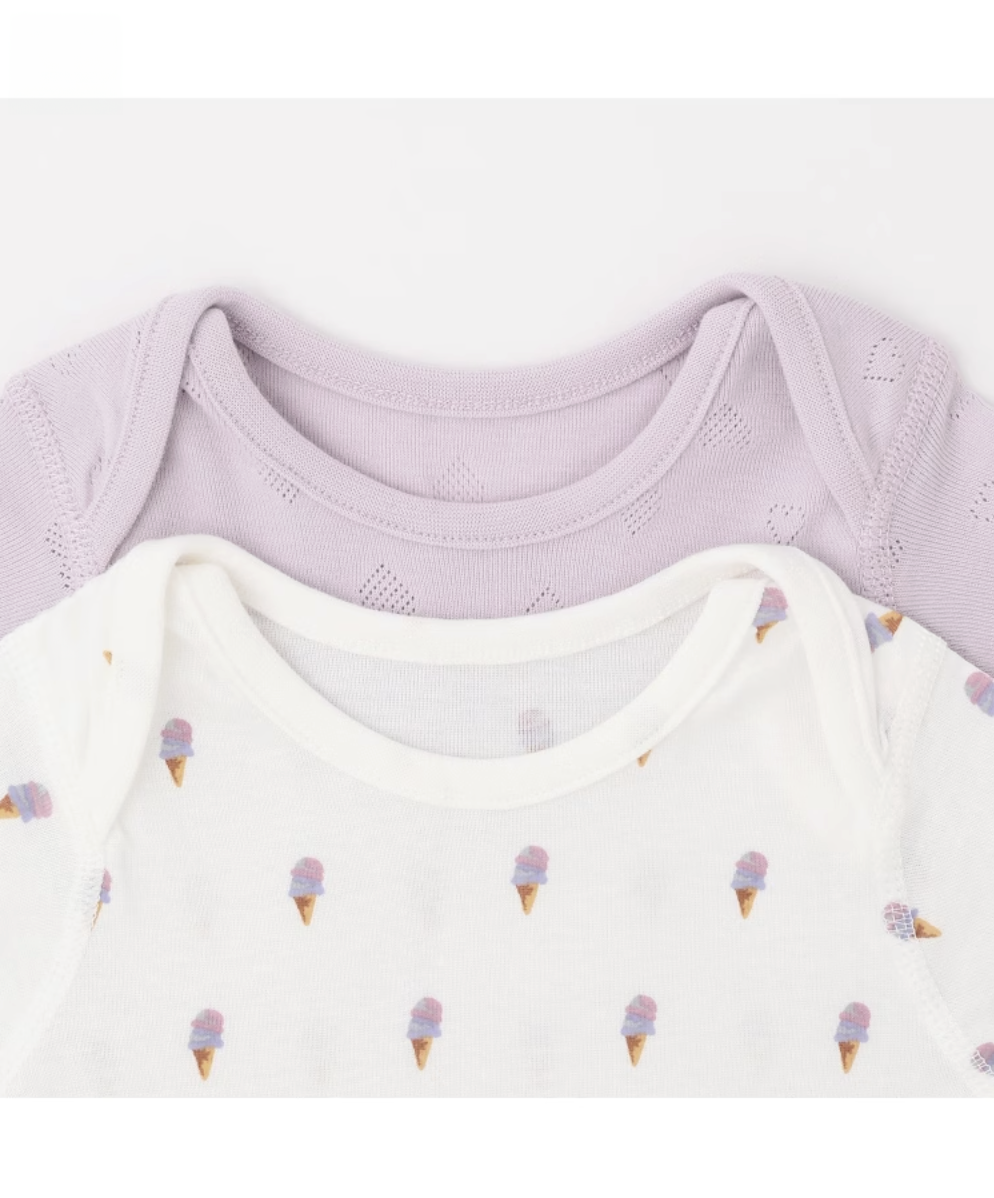 【petit main】👕【弱酸性呵護】日常實穿 × 柔和色調 寶寶連身包屁衣套組