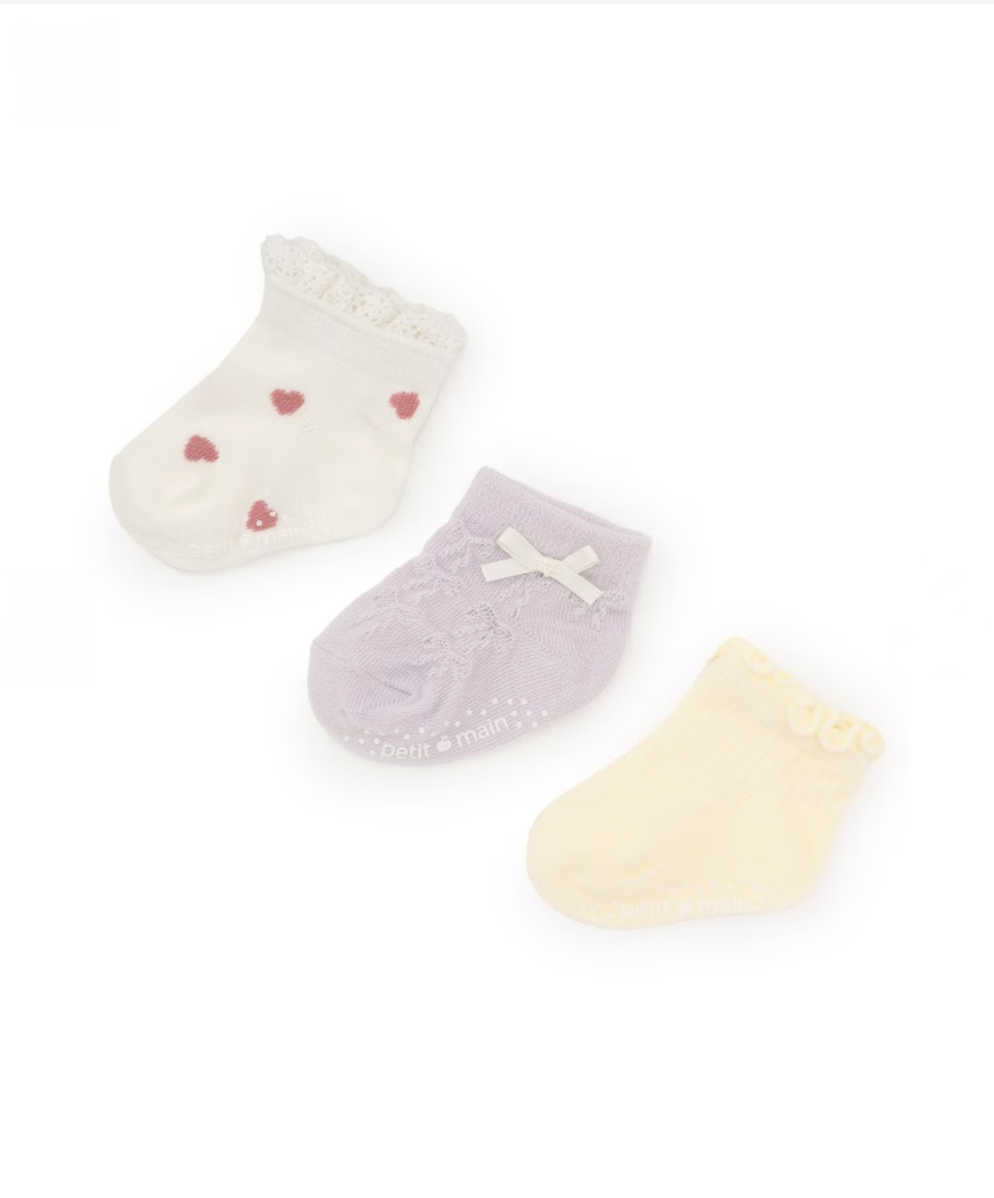👶【petit main】嬰幼兒3雙組襪子｜每日穿搭的可愛小亮點 🧦