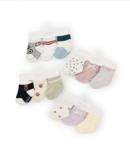 👶【petit main】嬰幼兒3雙組襪子｜每日穿搭的可愛小亮點 🧦
