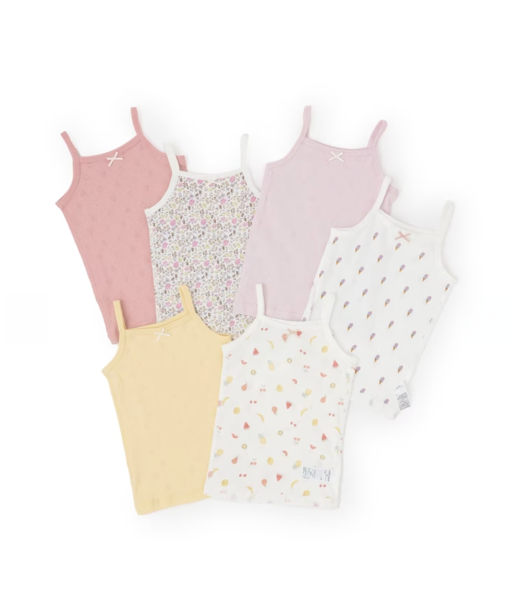 【petit main】【弱酸性】女童吊帶內衣 2件裝 👧💗👕
