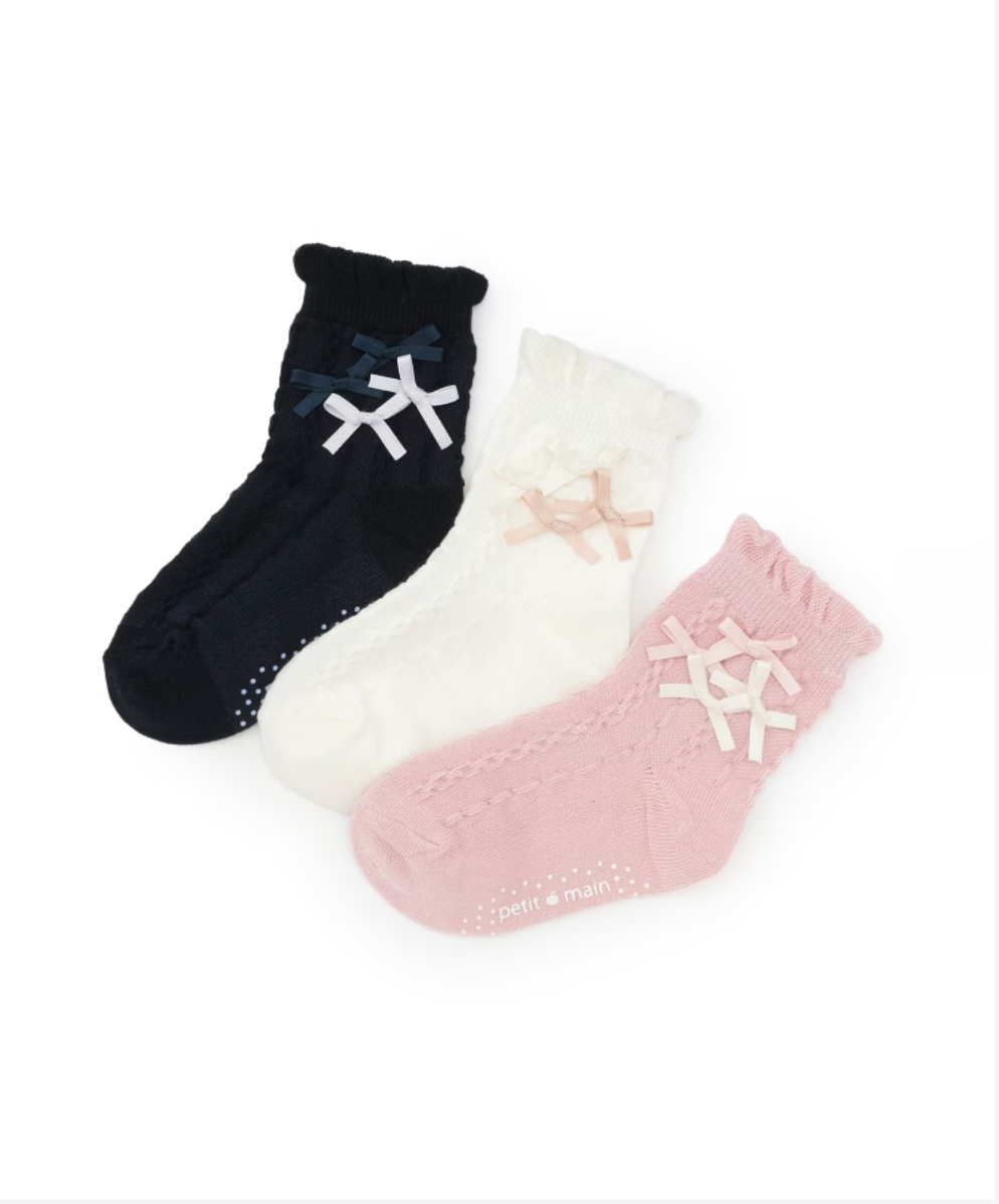 【petit main】多蝴蝶結中筒襪 🧦🎀👧