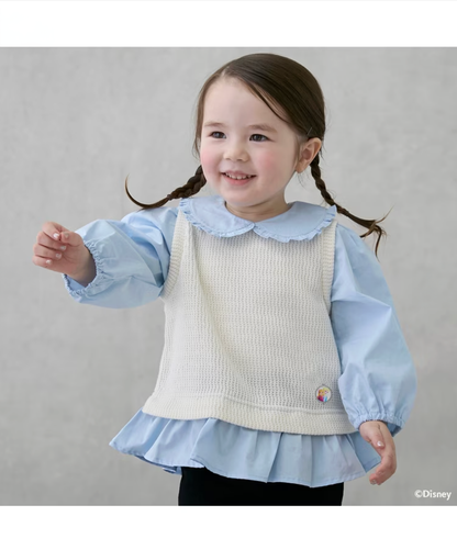 【petit main】【Frozen 冰雪奇緣】❄️ 背心拼接上衣 👧👗