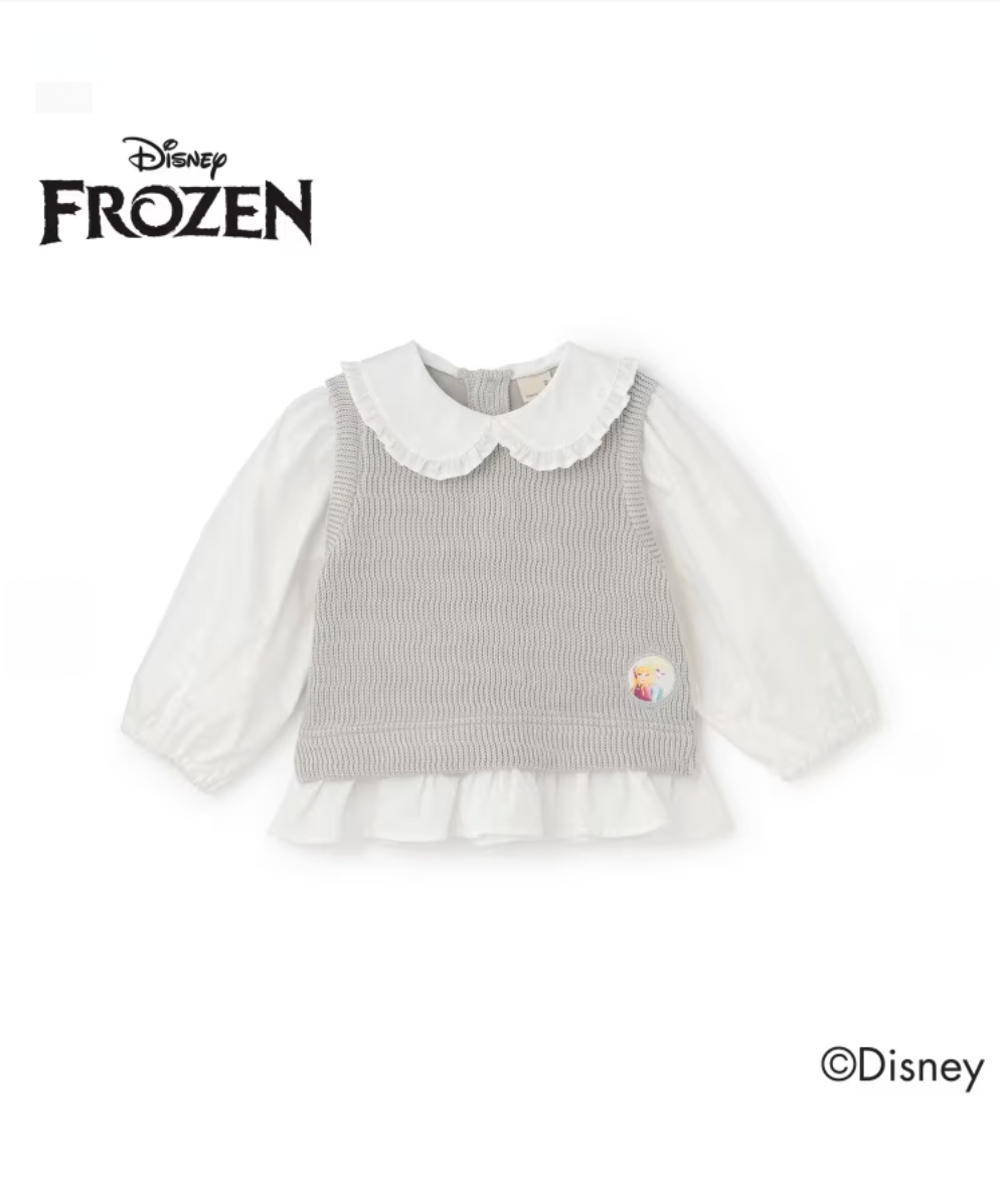 【petit main】【Frozen 冰雪奇緣】❄️ 背心拼接上衣 👧👗
