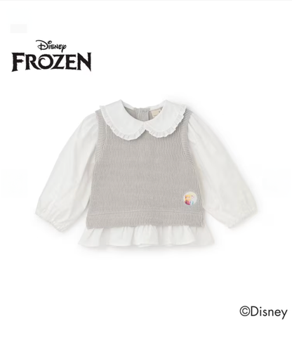 【petit main】【Frozen 冰雪奇緣】❄️ 背心拼接上衣 👧👗
