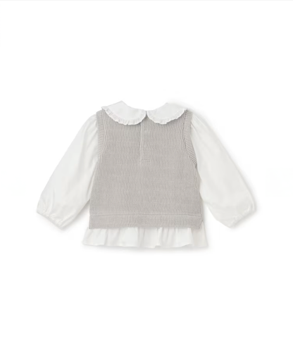 【petit main】【Frozen 冰雪奇緣】❄️ 背心拼接上衣 👧👗