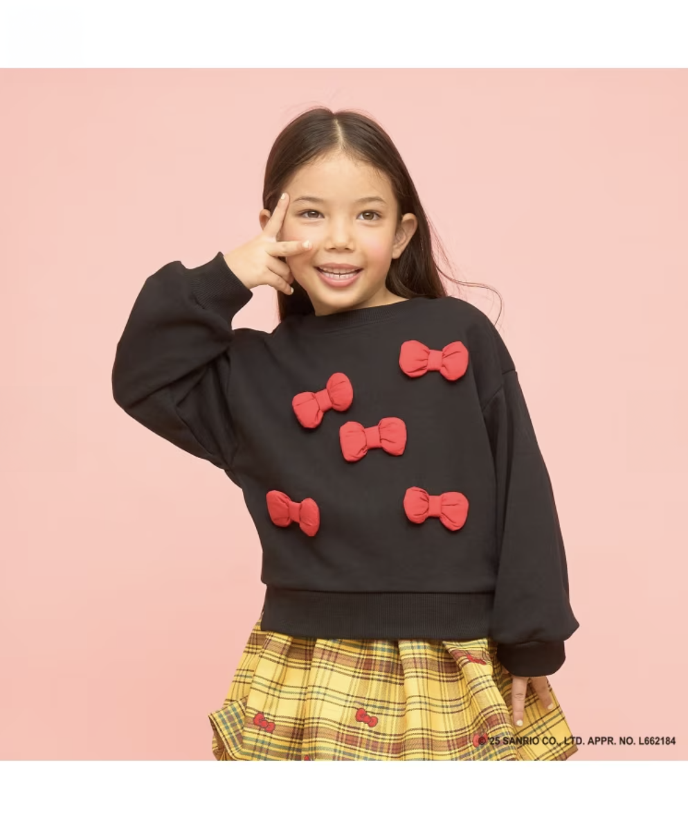 【Lycee mine】 【雙面可穿】🎀 Hello Kitty 立體蝴蝶結長袖上衣 🧸