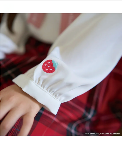 🎀 My Melody × Kuromi 蝴蝶結領結裝飾襯衫 👚