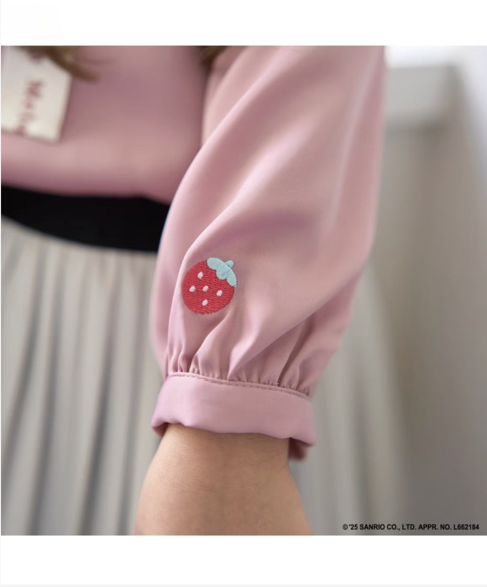 🎀 My Melody × Kuromi 蝴蝶結領結裝飾襯衫 👚