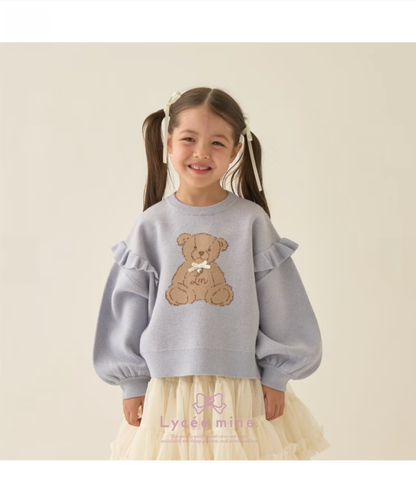 【Lycee mine】🧸 立體熊熊提花針織上衣 🎀