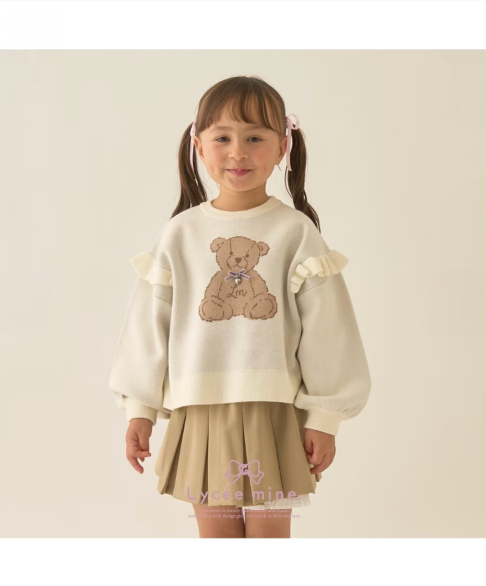 【Lycee mine】🧸 立體熊熊提花針織上衣 🎀