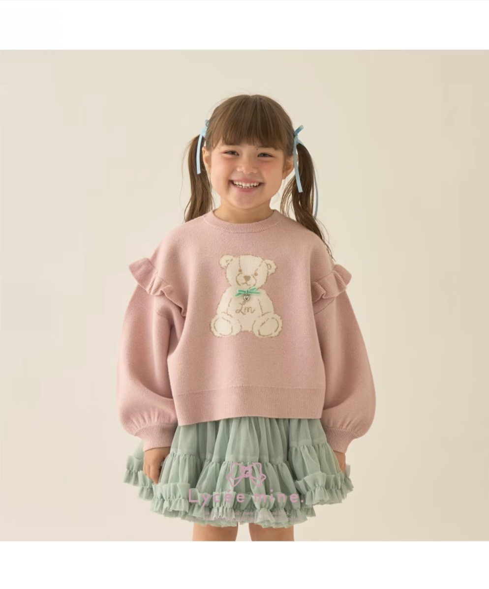 【Lycee mine】🧸 立體熊熊提花針織上衣 🎀