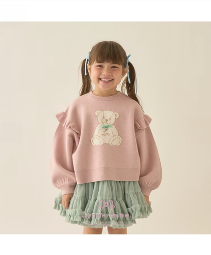 【Lycee mine】🧸 立體熊熊提花針織上衣 🎀