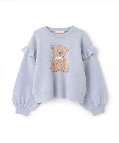 【Lycee mine】🧸 立體熊熊提花針織上衣 🎀