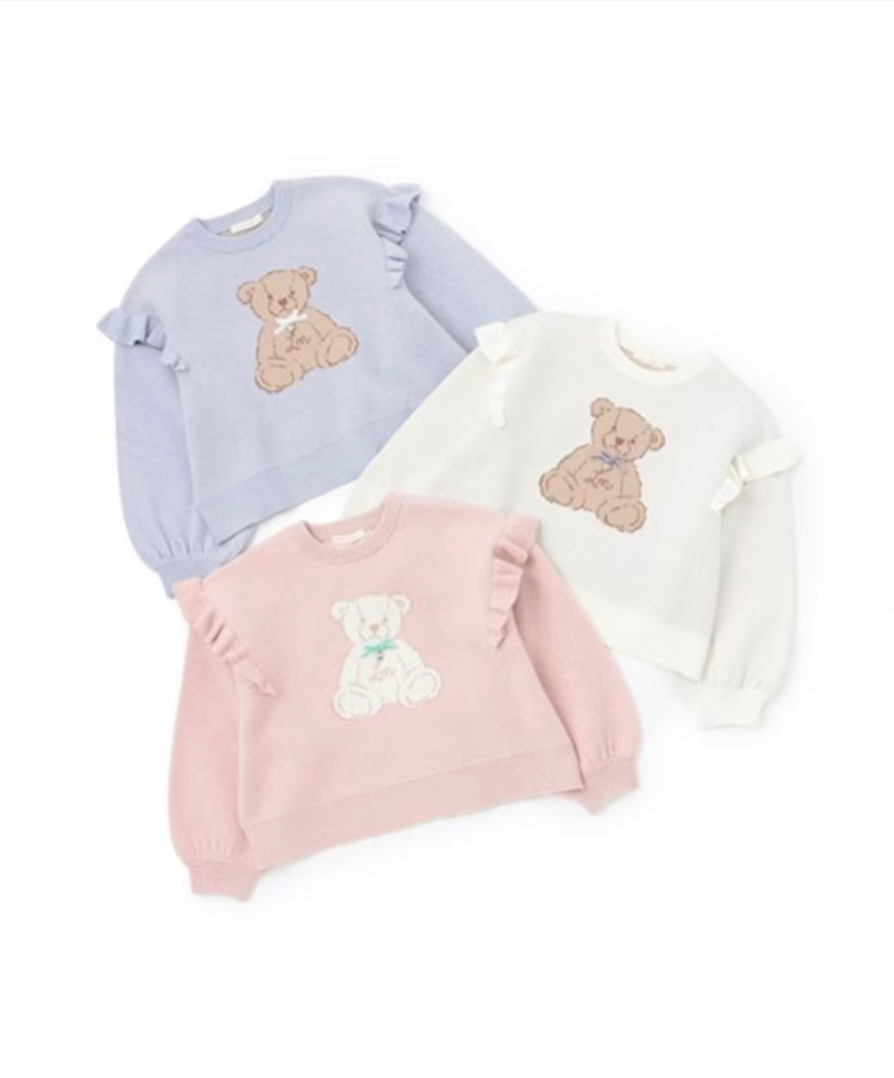 【Lycee mine】🧸 立體熊熊提花針織上衣 🎀