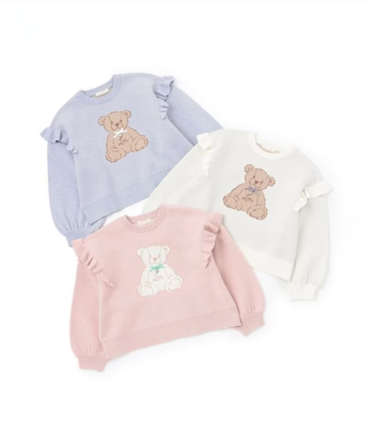 【Lycee mine】🧸 立體熊熊提花針織上衣 🎀