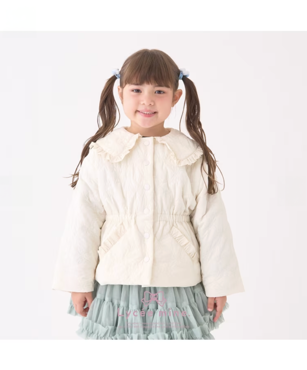 【Lycee mine】❄️ 中長版蝴蝶結鋪棉外套 🧥