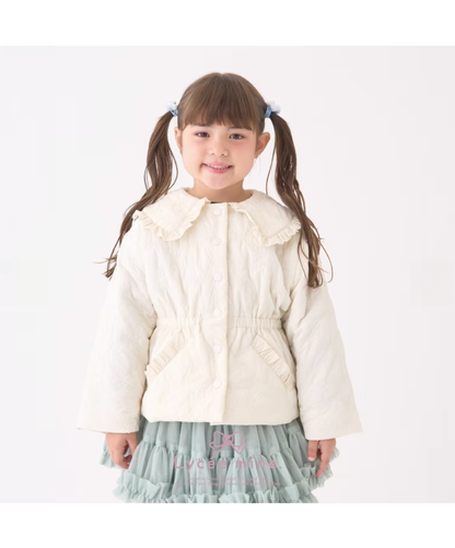 【Lycee mine】❄️ 中長版蝴蝶結鋪棉外套 🧥