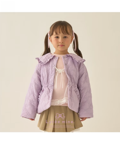 【Lycee mine】❄️ 中長版蝴蝶結鋪棉外套 🧥