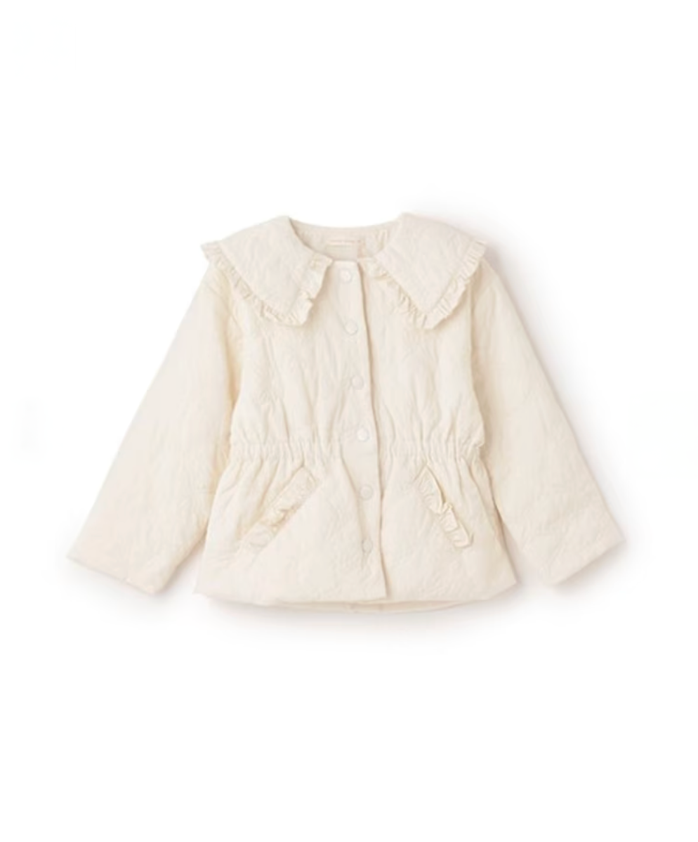 【Lycee mine】❄️ 中長版蝴蝶結鋪棉外套 🧥