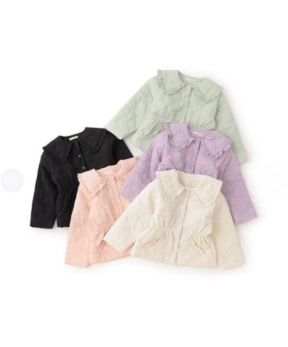 【Lycee mine】❄️ 中長版蝴蝶結鋪棉外套 🧥
