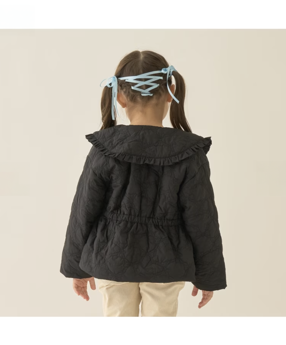 【Lycee mine】❄️ 中長版蝴蝶結鋪棉外套 🧥